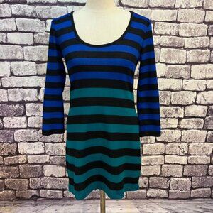 Derek Heart Long Sleeve Striped Tunic Size Medium